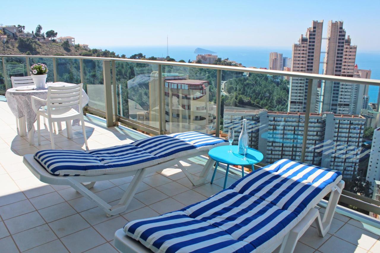 Skyline 20 Apartamento De Lujo Con Terraza Privada Y Vistas Al Mar Benidorm Dış mekan fotoğraf