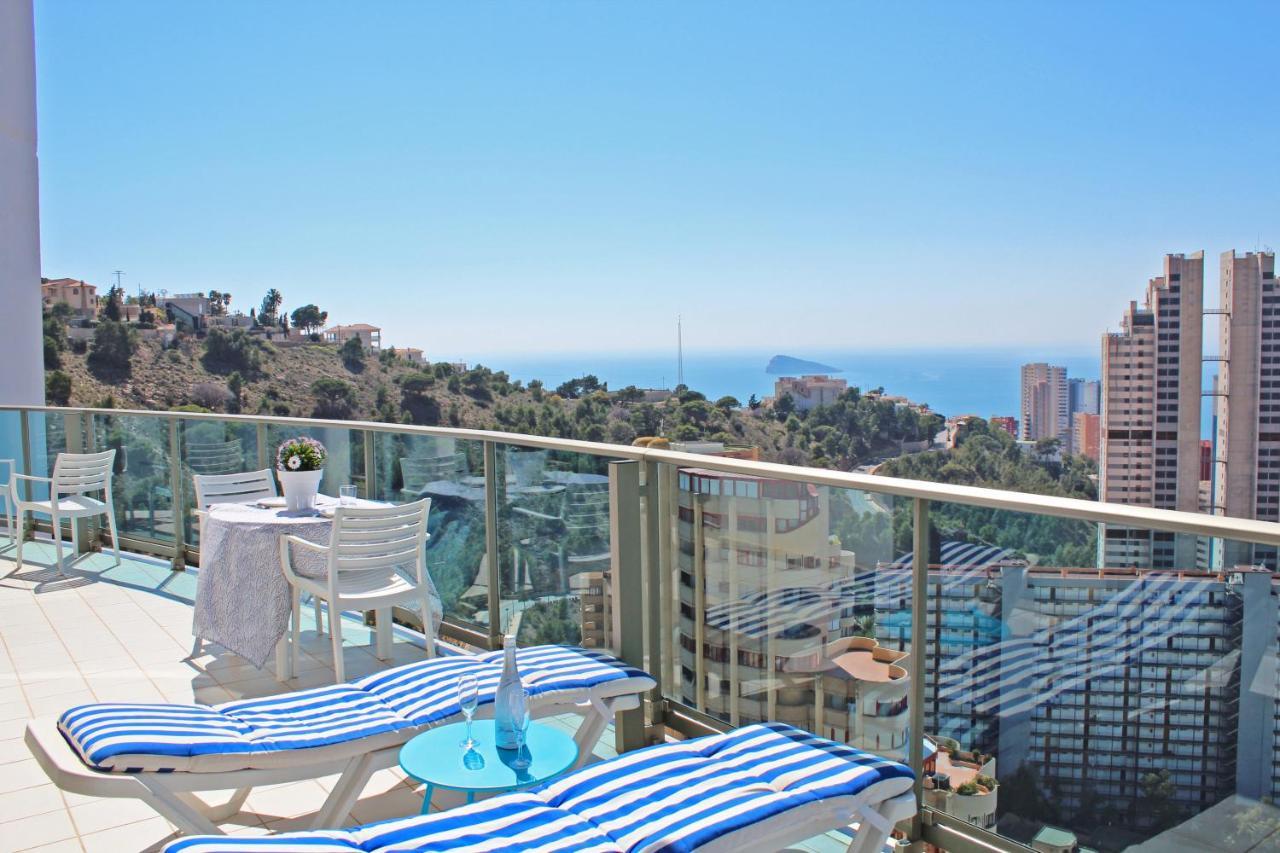 Skyline 20 Apartamento De Lujo Con Terraza Privada Y Vistas Al Mar Benidorm Dış mekan fotoğraf